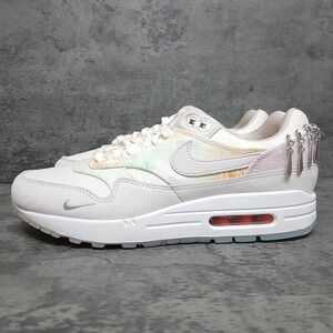 NIKE Air Max 1 Metal Charms Shoes Womens Size 9.5‎ White Phantom Mint Foam